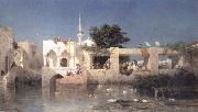 Charles Tournemine Cafe in Adalia,Asian Turkey oil painting reproduction